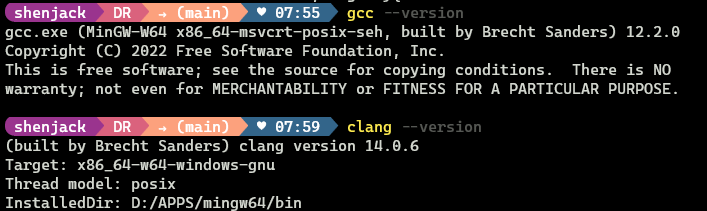 gcc clang